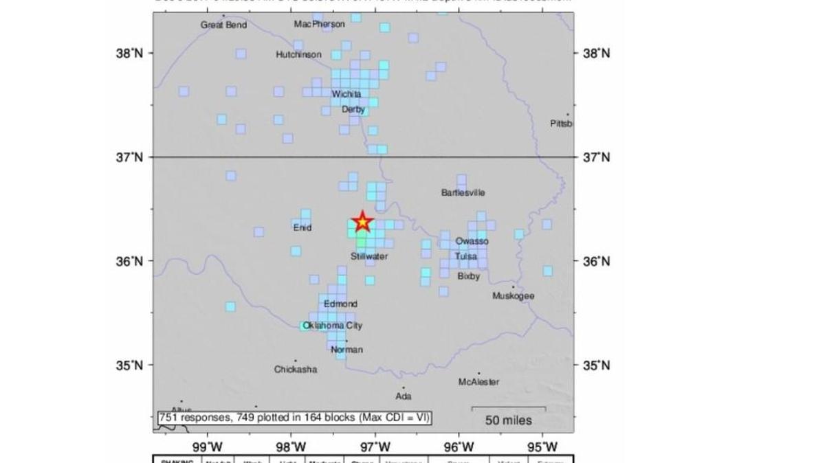 A 4.2 magnitude earthquake struck Perry, Oklahoma at 10:26 p.m. Monday and some Wichitans are saying they felt it.
