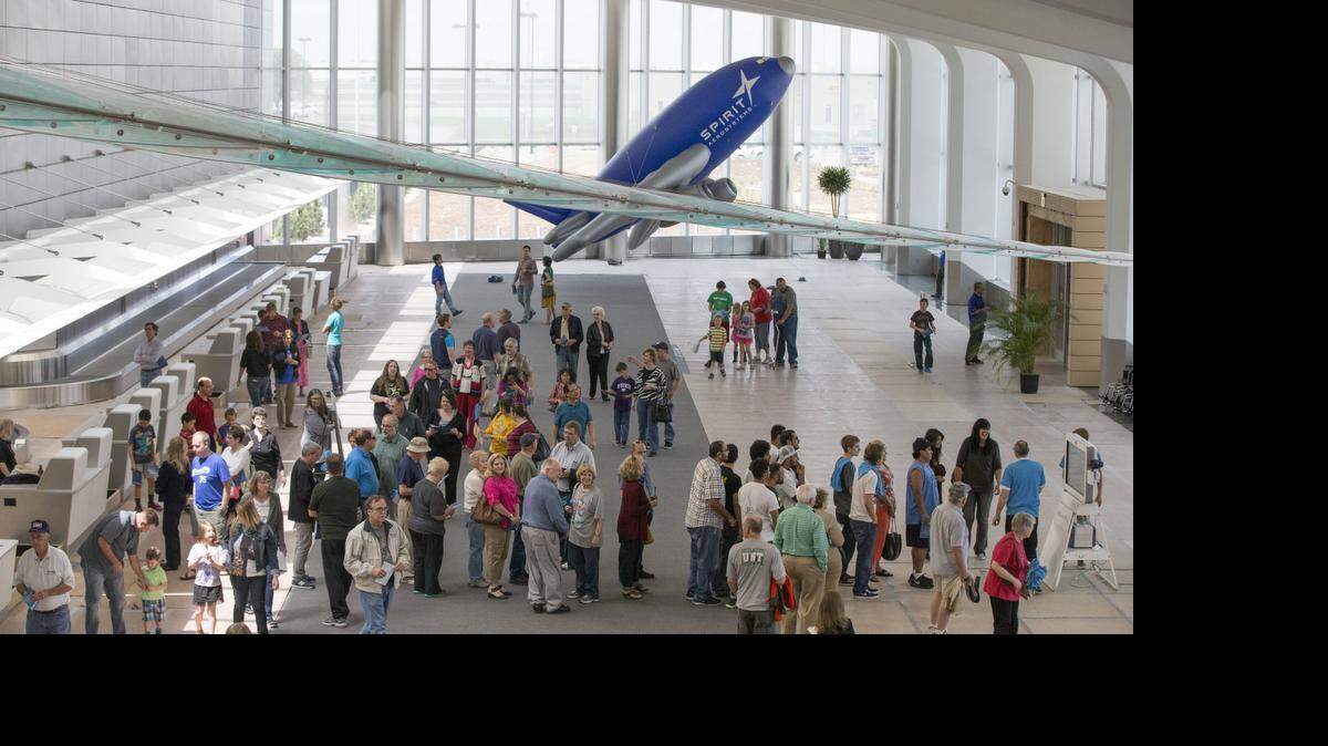The new Dwight D. Eisenhower National Airport held an open house on Saturday. The new airport terminal is scheduled to open for business in late May.