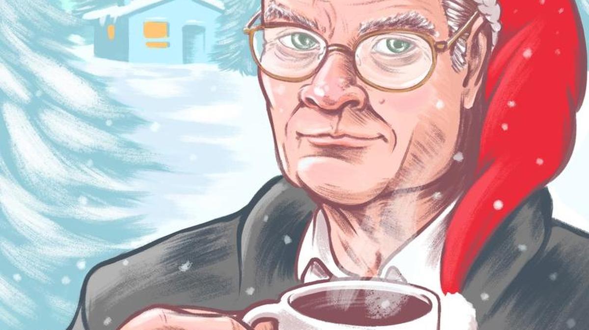 Christmas at Garrison Keillor’s house was like “having Scrooge and Mrs. Cratchit under one roof.”
