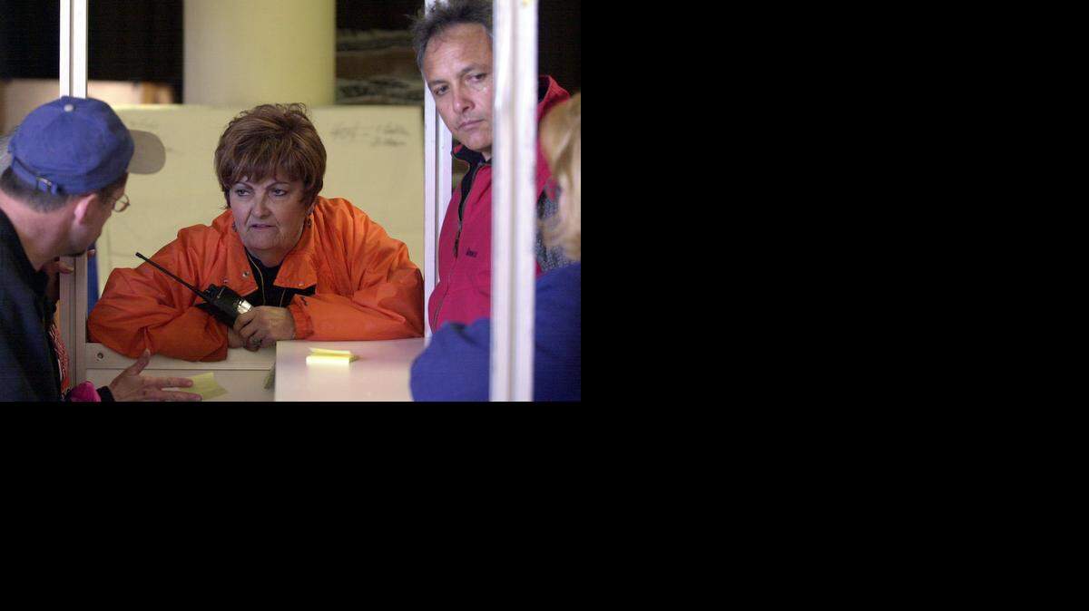 
Alex Lingg, shown directing the set-up of the Wichita Garden Show at Century II in 2004, died earlier this week. 
