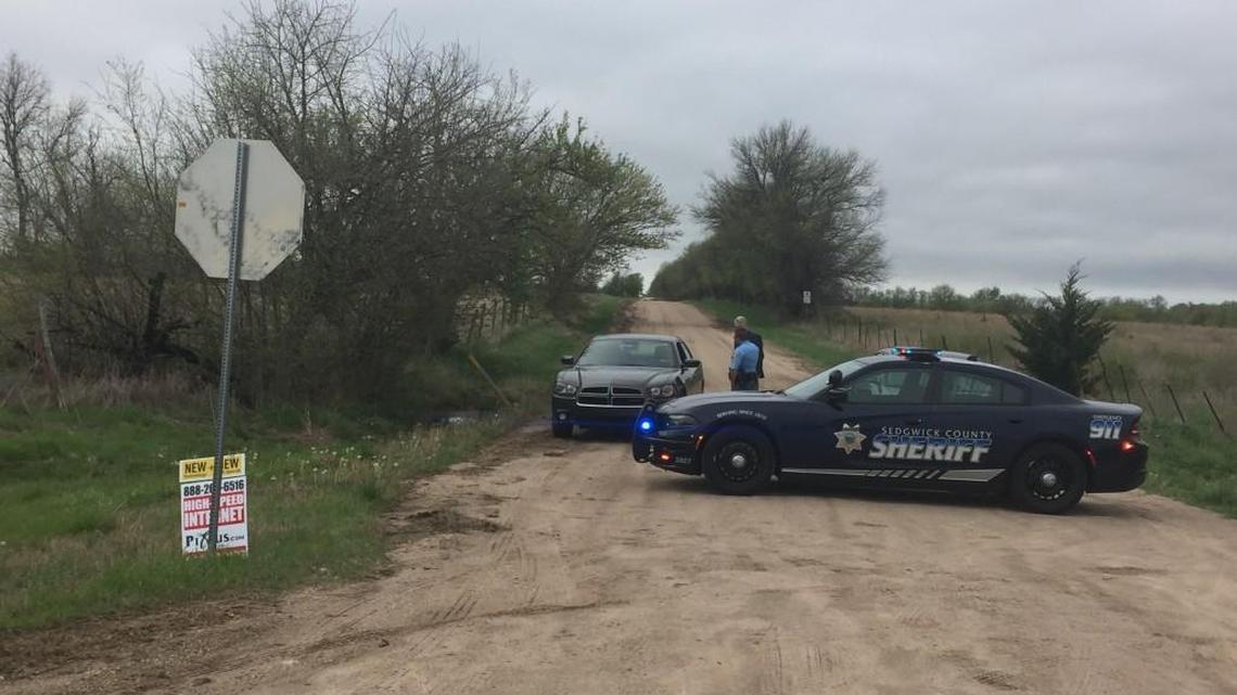 Sedgwick County sheriff’s deputies investigate a death on a rural Sedgwick County road early Monday. (April 17, 2017)