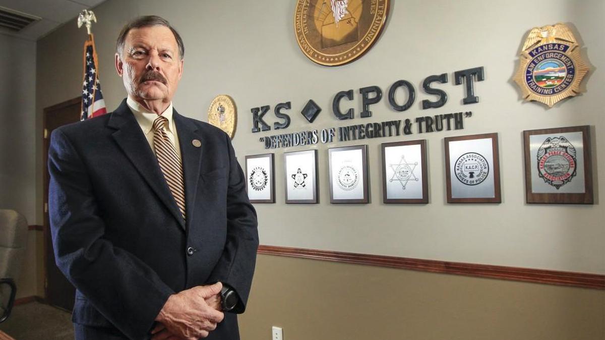 KS-CPOST director Gary Steed at his office on near 21st and Amidon. Steed, a former Sedgwick County sheriff, has in the past four years overseen a dramatic increase in holding officers accountable for misbehavior as director of the KS-CPOST: More than four times as many officers are losing their licenses every year. (Dec. 22, 2016)