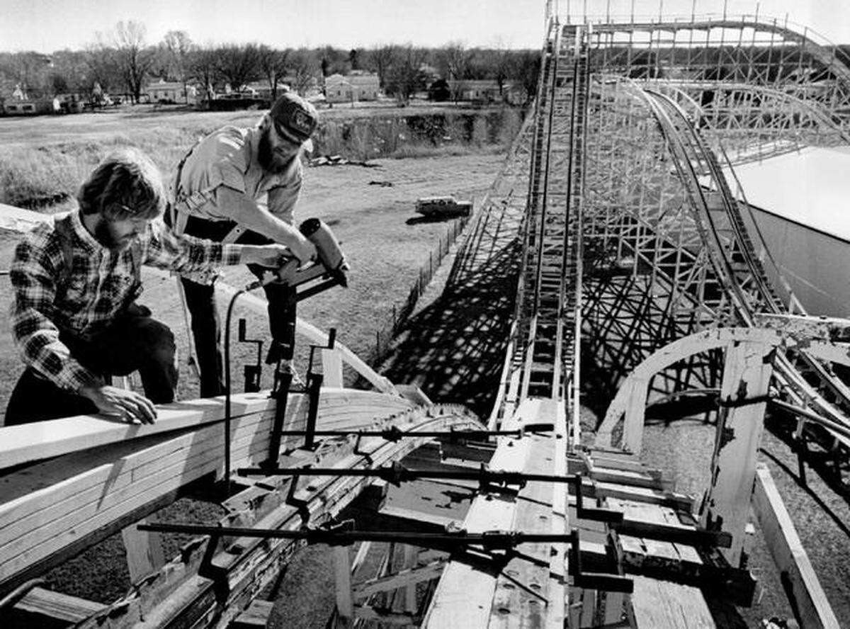 Structural upgrades to the Joyland roller coaster were made in 1980.