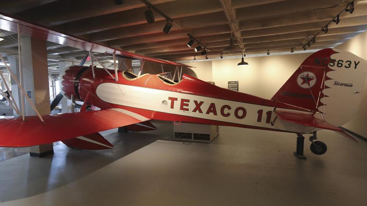 The Kansas Aviation Museum hosted a dedication ceremony for the Stearman 4D restoration on Tuesday night. The plane took nine years to restore and was done by volunteers. The plane was born at Stearman Aviation, Wichita, one of 41 ordered in 1934, just in time to prevent the assembly line from closing at the fledgling plant that became Boeing Wichita.