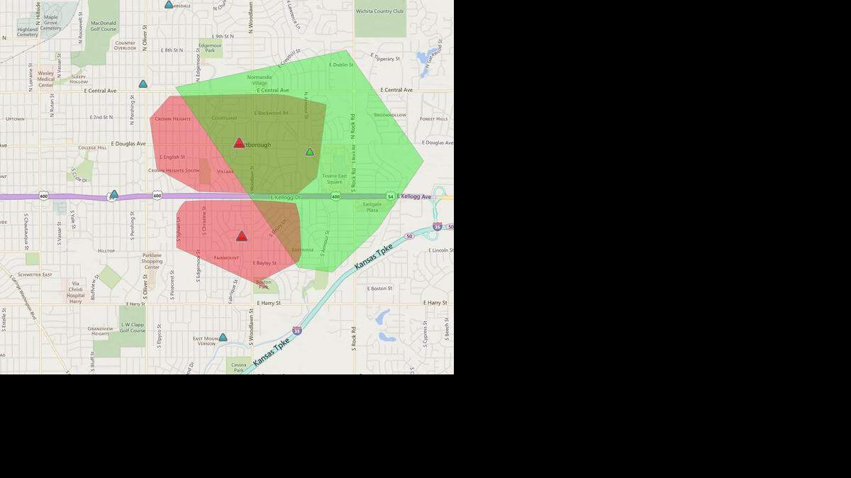 
Westar Energy outage map, as of 8:35 a.m. Monday
