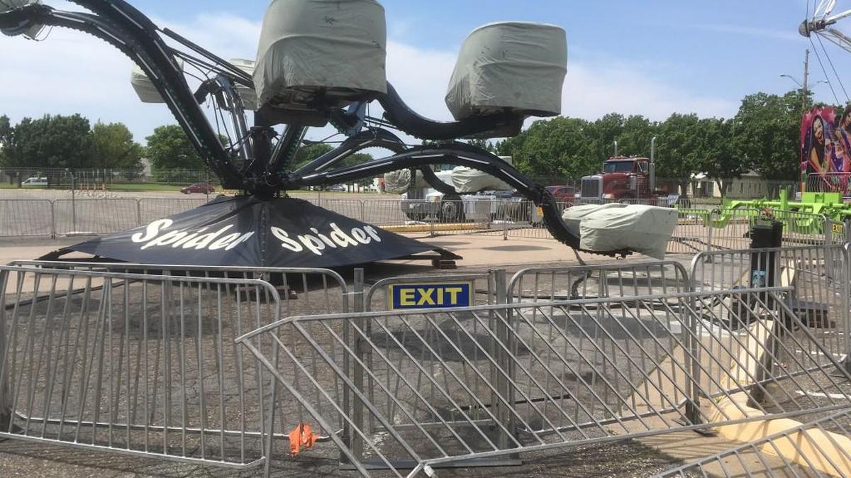 Ottaway Amusement is setting up a carnival that opens Friday evening outside Lawrence-Dumont Stadium.