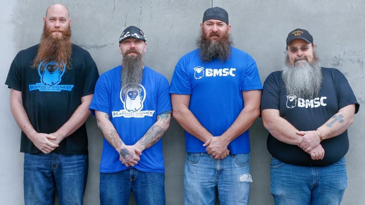 From left, Cory Howard, Omar Shifrin, Matt Rumsey and Cliff Brown are members of the Bearded Monkey Social Club. (Jan 2, 2017)