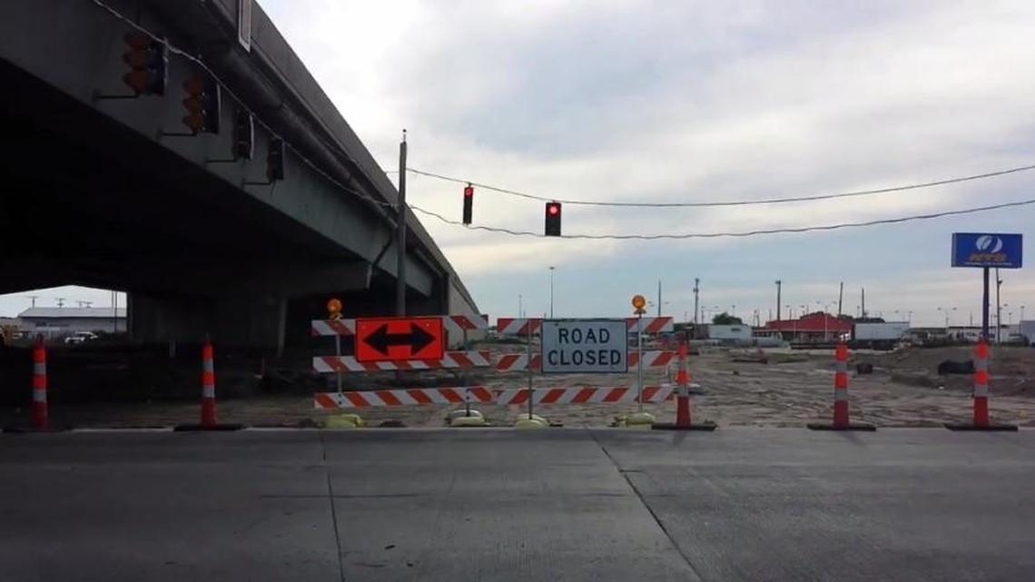 Construction to build a new interchange at Kellogg and I-235 has affected nearby businesses and motorists.