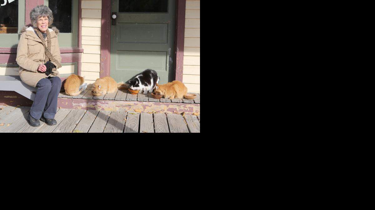 
Shirley Hutchison has been taking care of the cat herd at Old Cowtown Museum since 1987. She feeds the cats daily and takes them to the veterinarian. (Nov. 12, 2014) 
