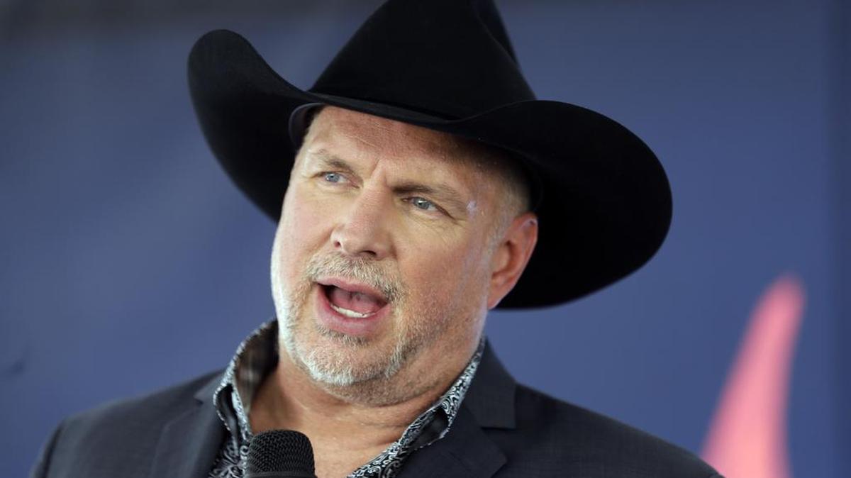 Garth Brooks speaks after receiving stars on the Music City Walk of Fame on Thursday, Sept. 10, 2015, in Nashville, Tenn.