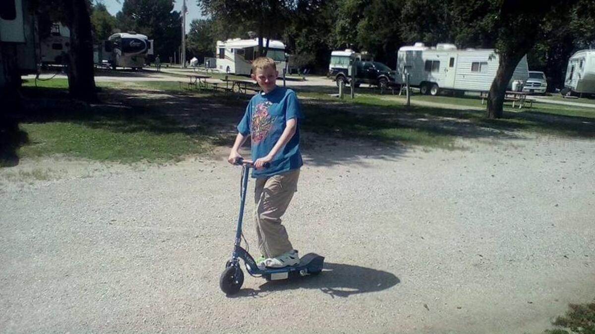 One of Dusty Atterbery’s favorite toys was an electric kick-scooter.