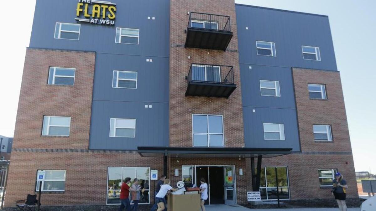 The private housing apartment complex, called The Flats, is now home to hundreds of Wichita State University students.