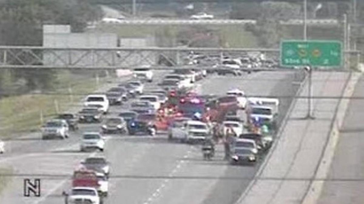 A crash on southbound I-135 in north Wichita was reported at around 8 a.m. Tuesday morning. The crash was seen on KDOT traffic cameras.