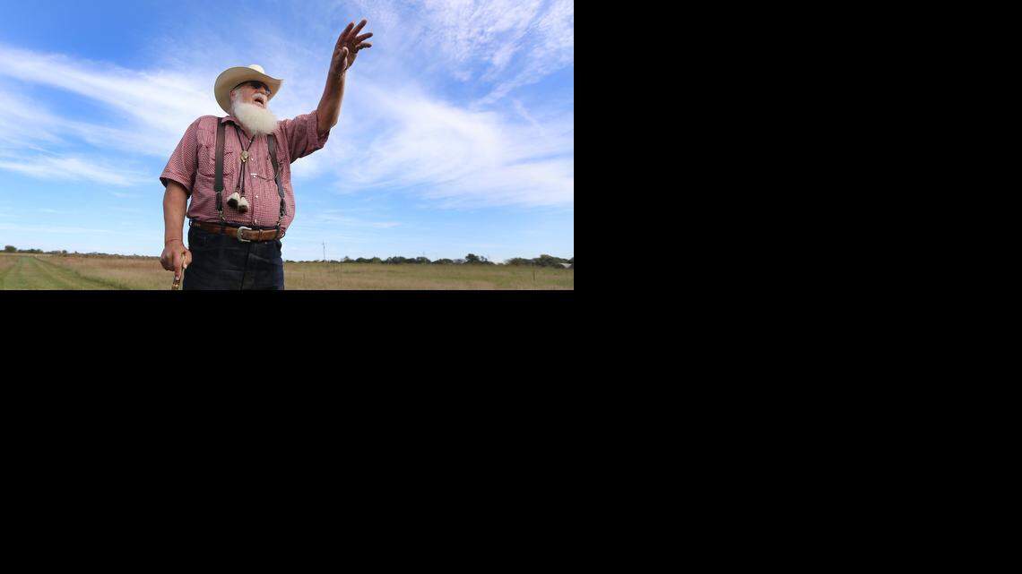 
Civil War historian Arnold Schofield stops to reflect on the Battle of Mine Creek near Pleasanton, Kan. The battle was one of the largest cavalry battles of the Civil War and was fought in the fields around Mine Creek. Schofield describes the placement of Union and Confederate troops before the battle began. (October 9, 2014)
