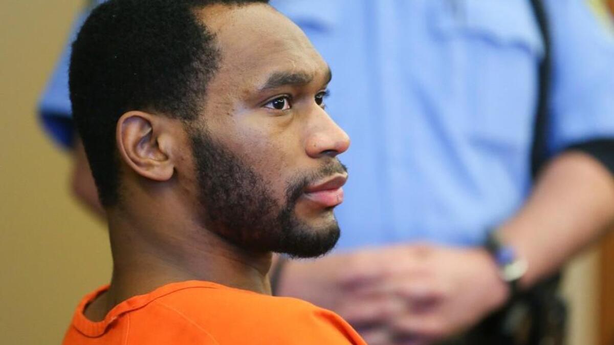 Former Dallas Cowboys running back Joseph Randle sits in a Sedgwick County courtroom for a bond hearing in April.