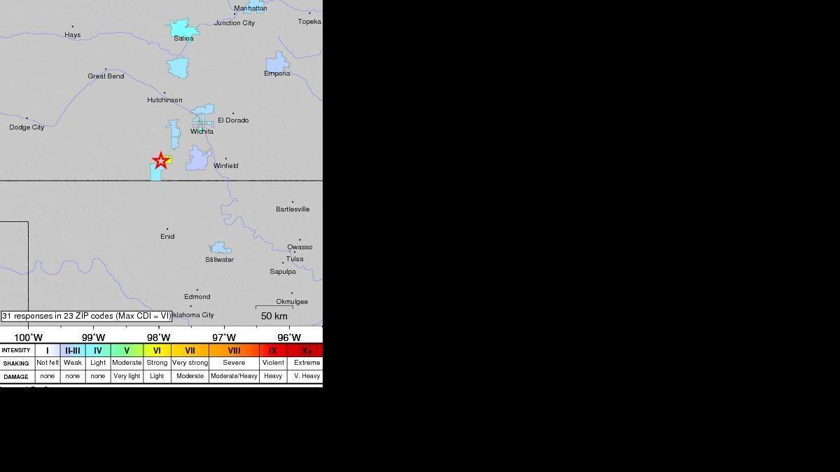 
A map of where people felt Tuesday morning’s earthquake.
