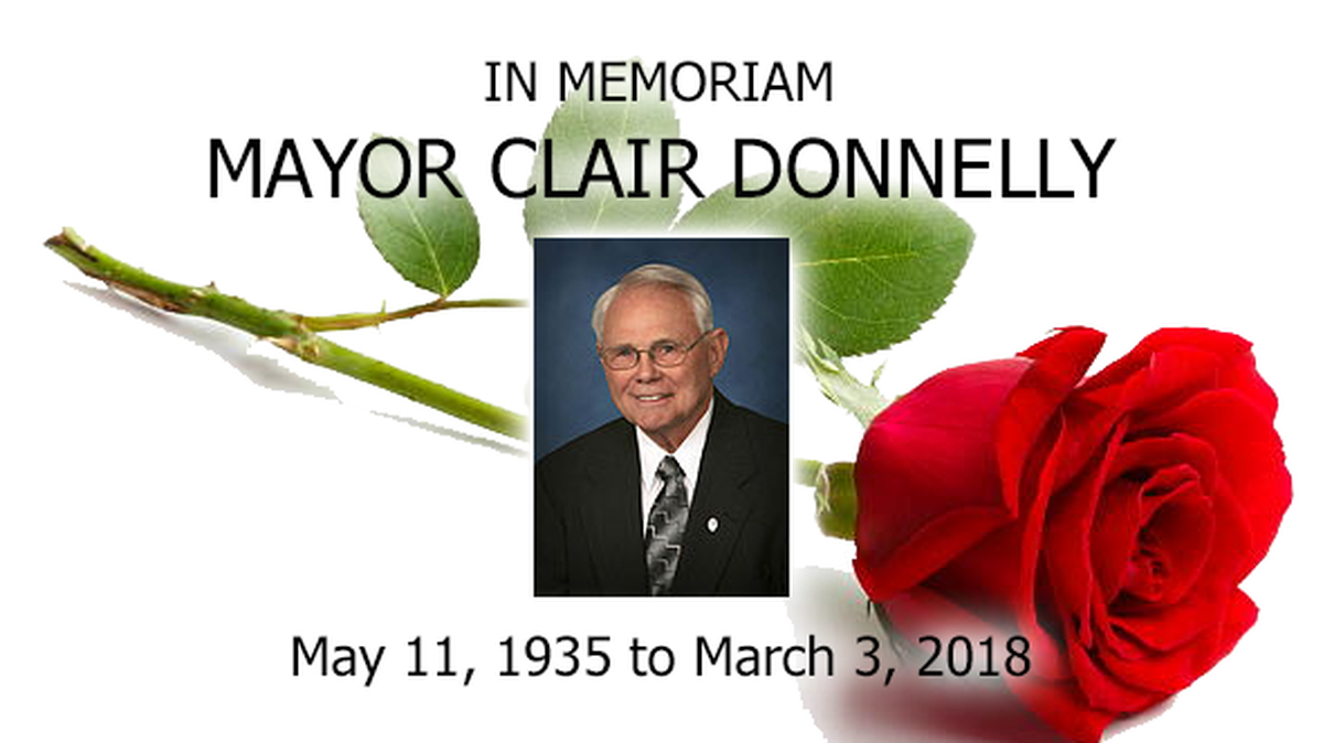 Mayor Clair Donnelly, 82, died on Saturday, March 3.