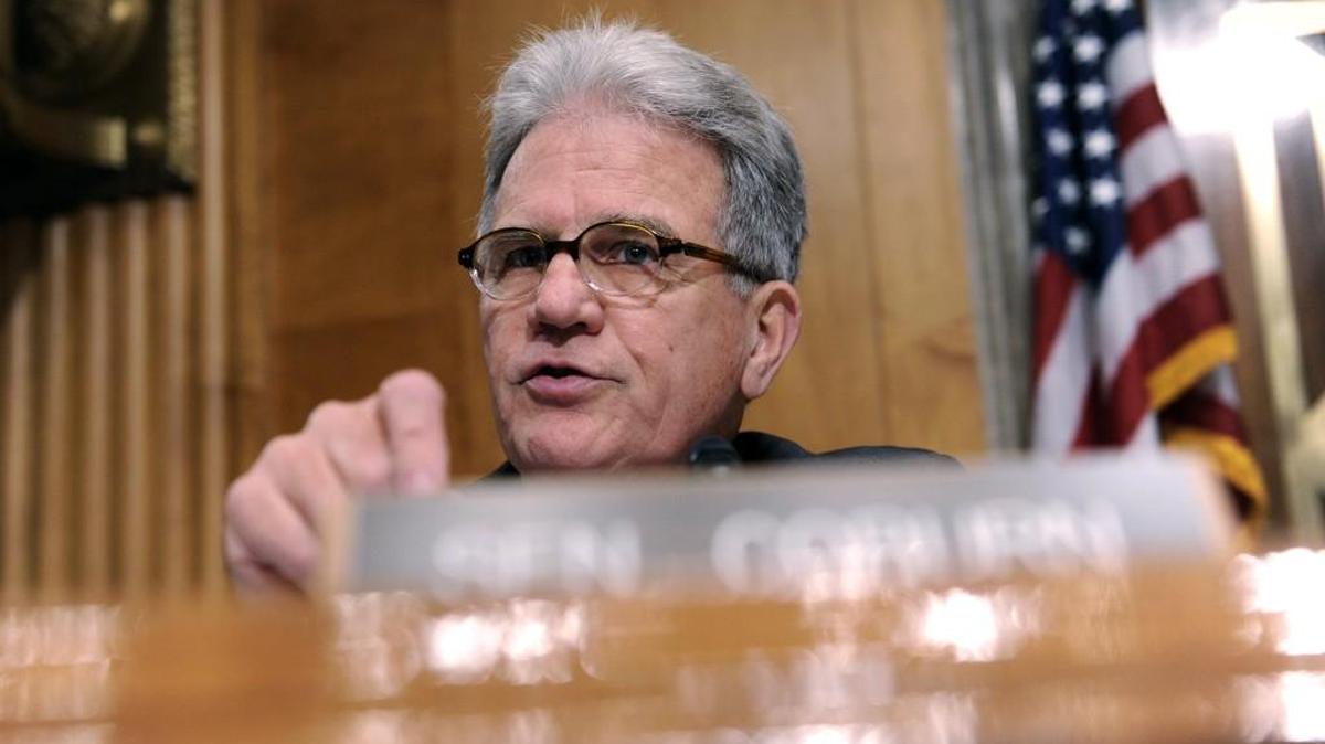 Then-Sen. Tom Coburn, R-Okla., speaks on Capitol Hill in Washington in 2014.