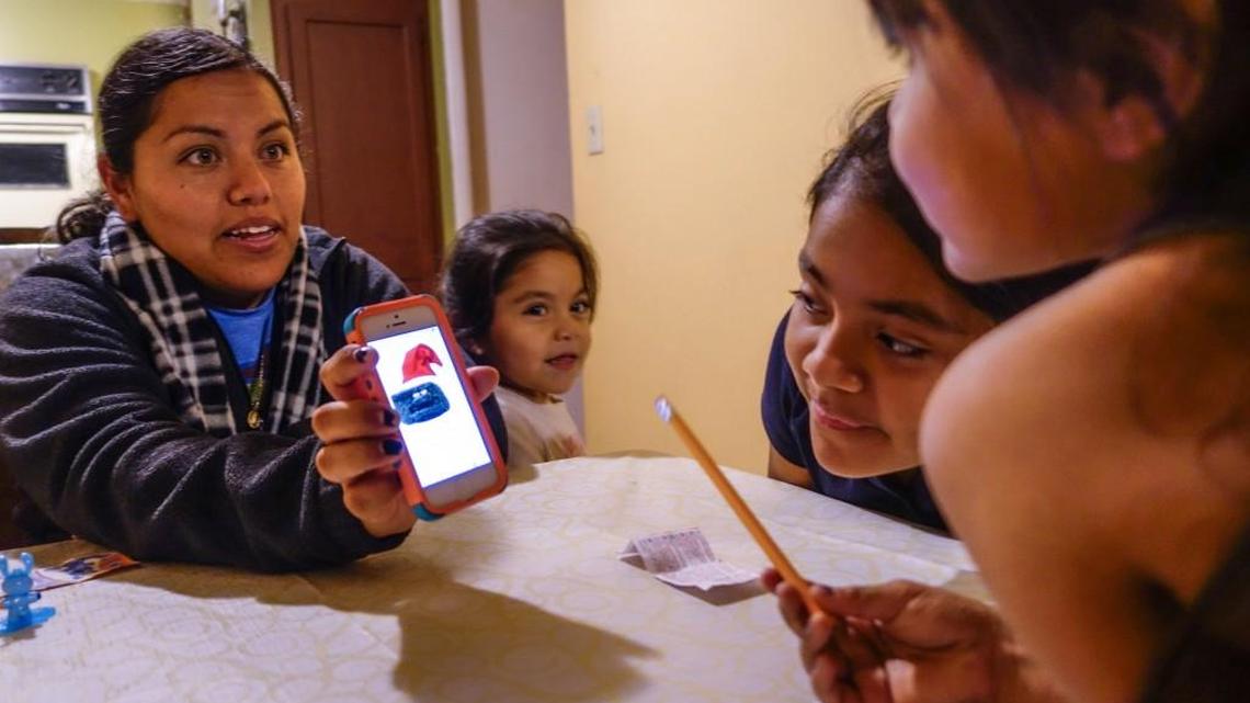 When Miriam Nunez told her daughter, Jaylin, right, that if she didn’t behave she would get coal for Christmas, she asked what it was. “Is that a toy?” Jaylin asked when her mom showed her a picture of coal.