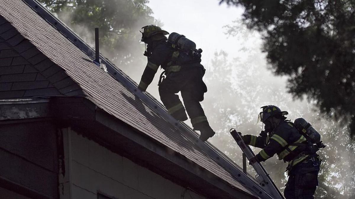 Wichita firefighters tackle a fire during high winds in May 2014 at 530 N. Cleveland.