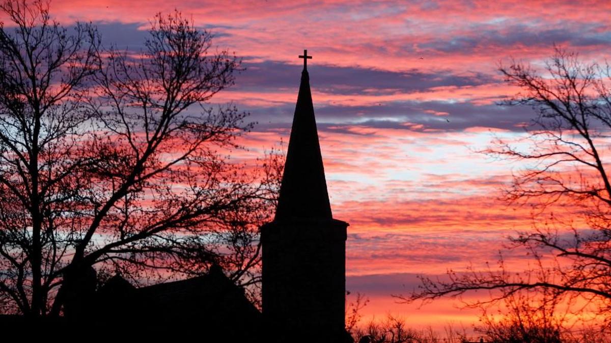 A sunrise over downtown Wichita.