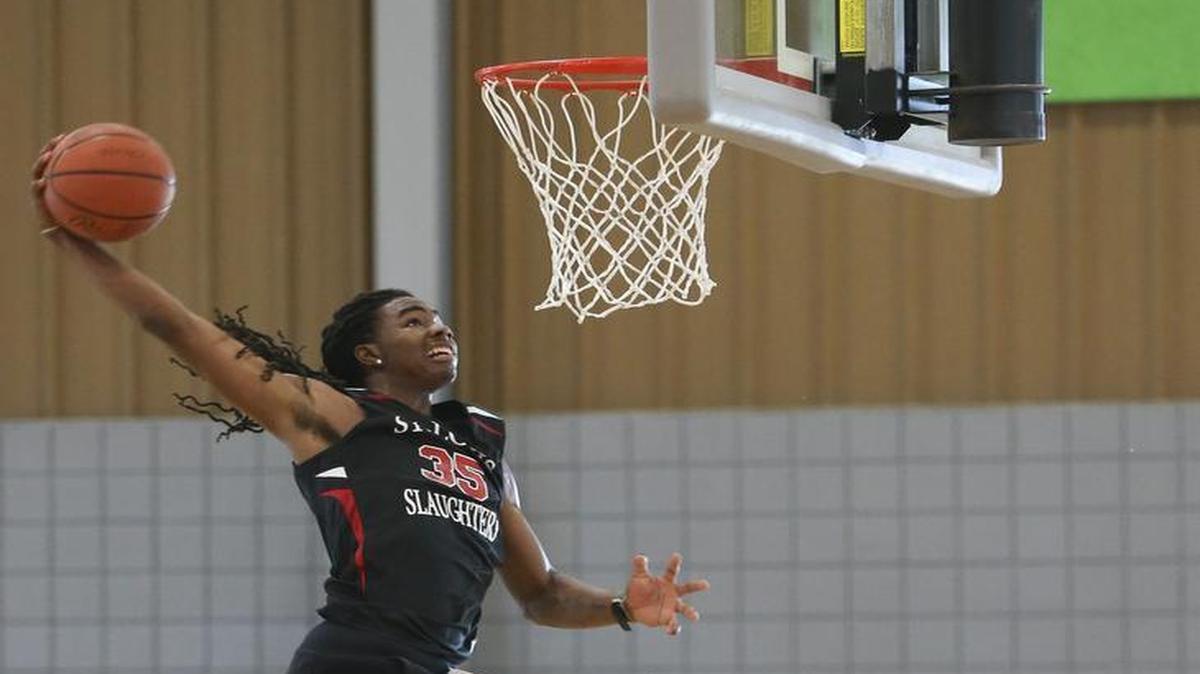 
Devion Miles of St. Louis takes part in a skills competition at the South YMCA. The Mid America Youth Basketball Boys National Tournament is being held this weekend in Wichita, bringing 490 teams from 21 states to the area. 
