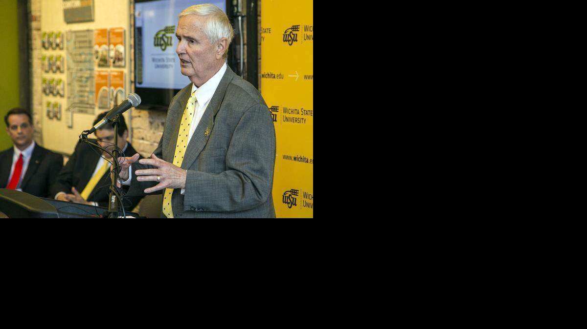 
Wichita State President John Bardo announces Tuesday morning that some WSU operations will be moving to Old Town. They include: KMUW, the Wichita public radio station; Center for Management Development; Center for Economic Development and Business Research; Center for Community Support and Research; Center for Combating Human Trafficking; College of Health Professions training and technology team; and Physician Assistant and Physical Therapy graduate degree programs. (March 31, 2015)
