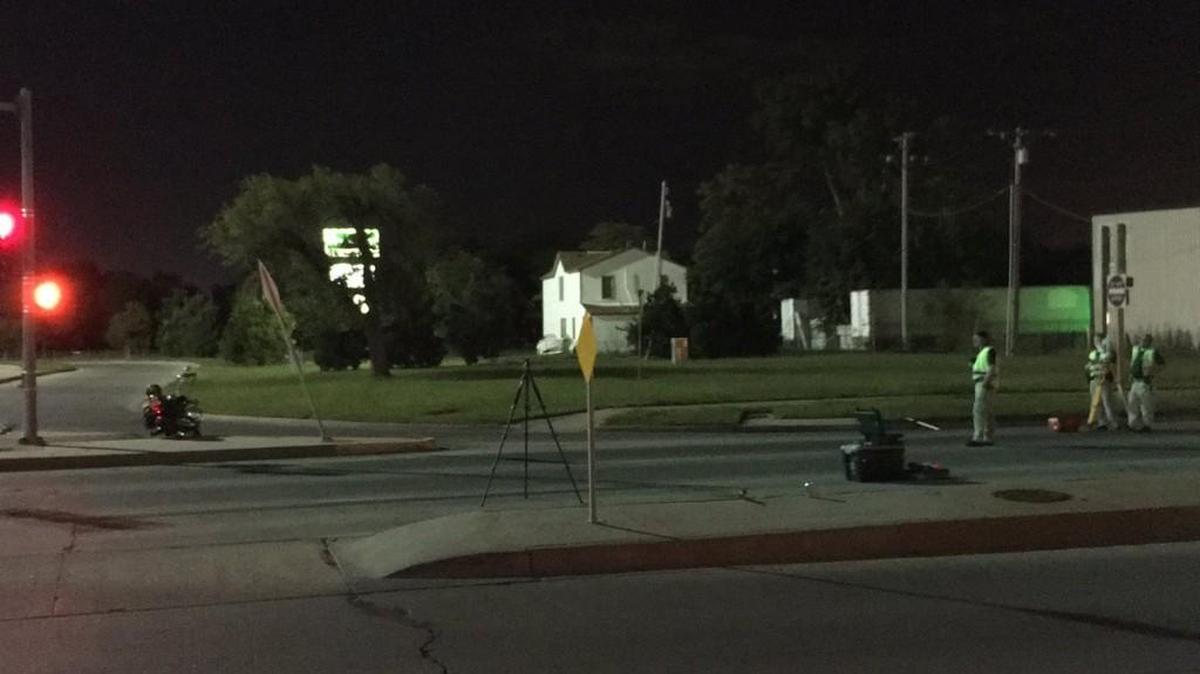 A 55-year-old man was critically injured in a motorcycle accident at Kellogg and Washington on Monday evening, Wichita police said.