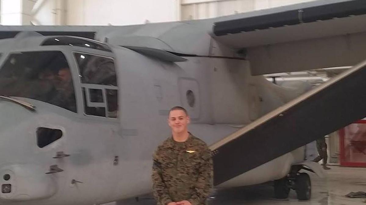 Nathan Ordway, of Wichita, is one of the three missing Marines after their aircraft crashed off the coast of Australia.