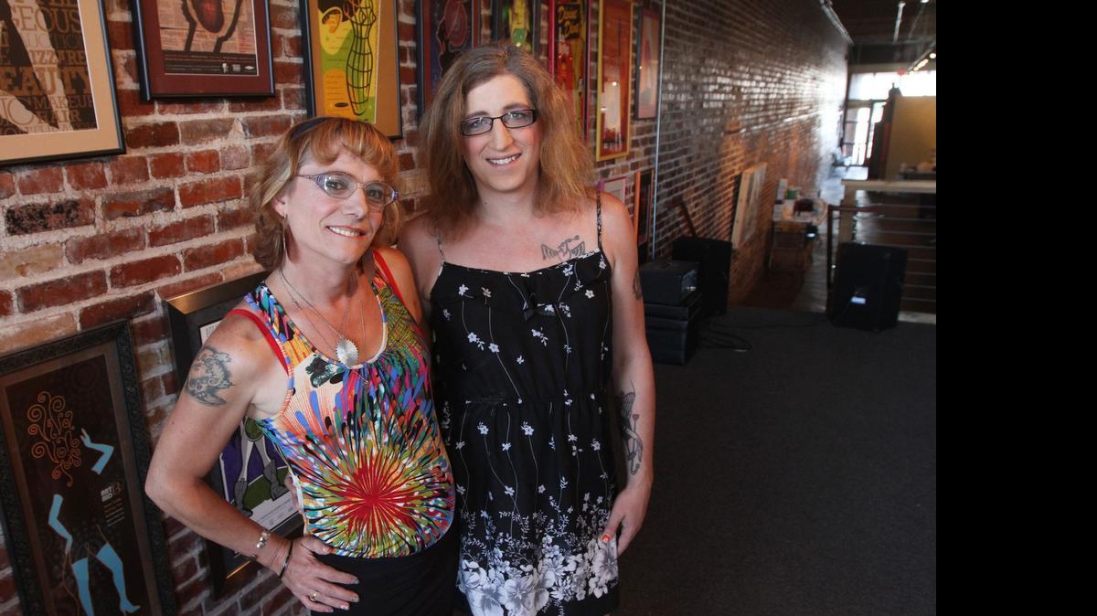 
Brenda Way, left, and Elle Boatman are transgender women and the founders of the new social and support group for trans people called Witcon.
