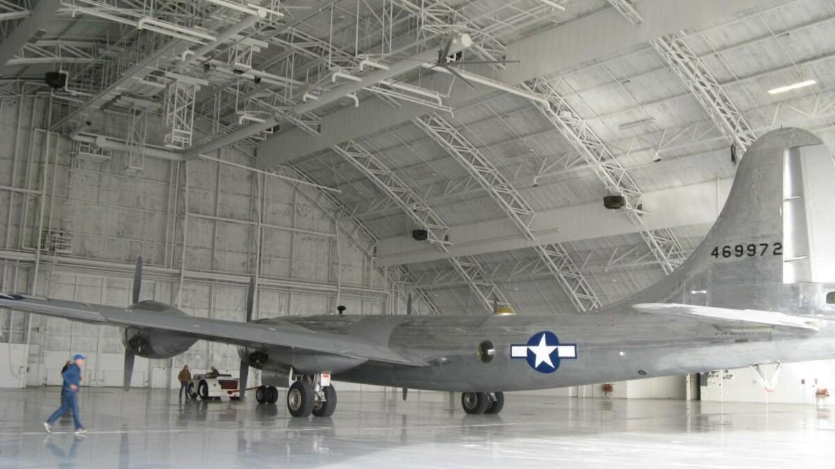 World War II bomber “Doc” will safely ride out this weekend’s ice storm in a hangar provided by Air Capital Flight Line.