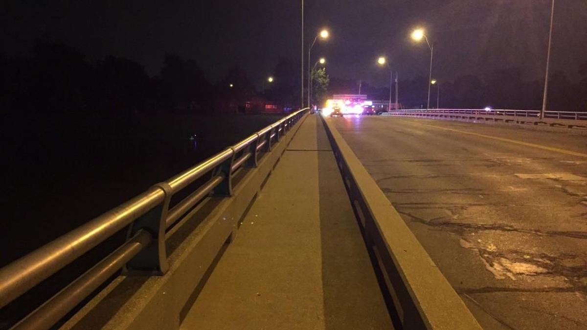 Multiple witnesses say a car went into the Arkansas River off this bridge at Harry and McLean in south Wichita.