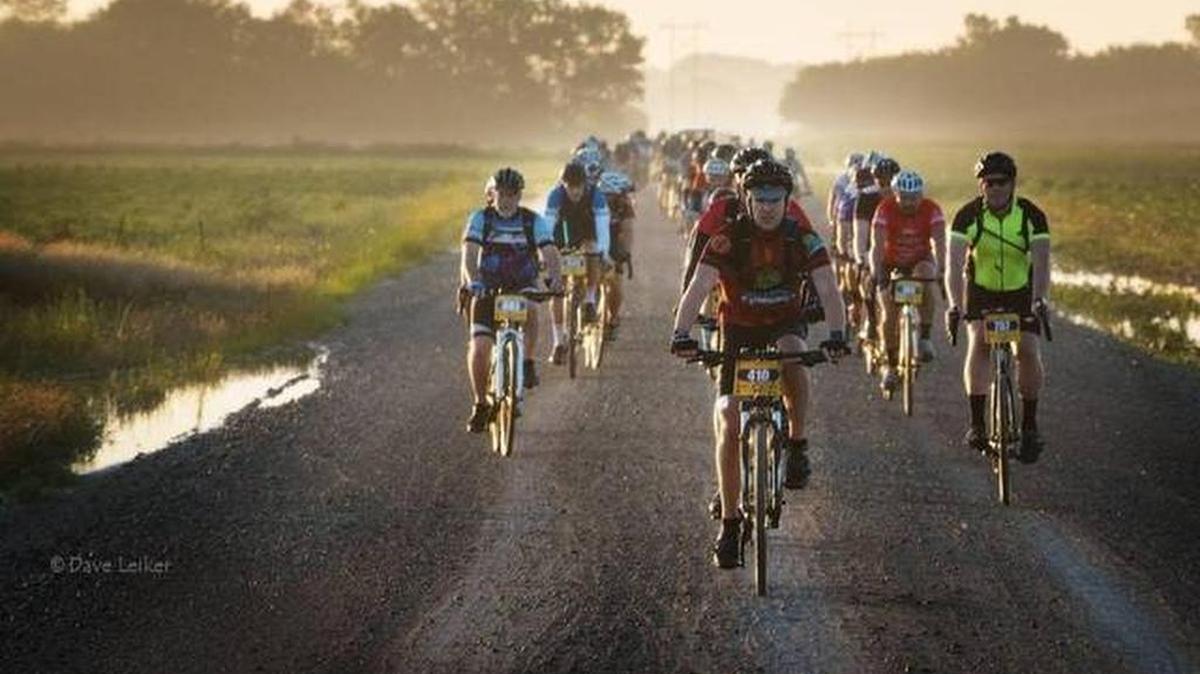 Dirty Kanza competitors ride through the Flint Hills in a previous race.