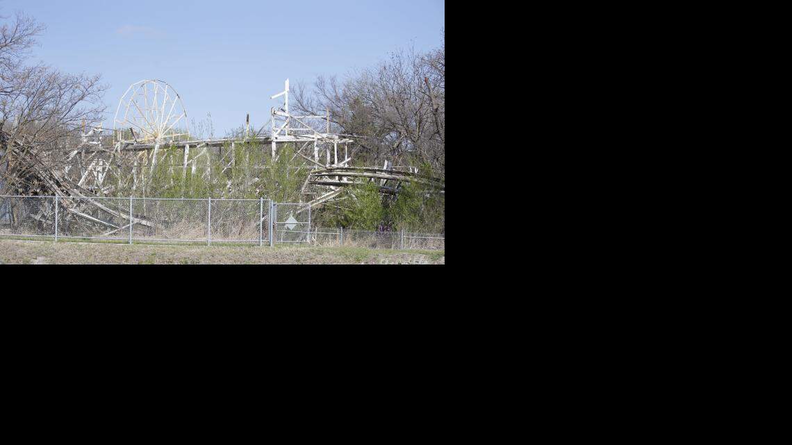 
The main peak of the Joyland roller coaster was toppled during a storm that rolled through the Wichita area early Friday morning.
