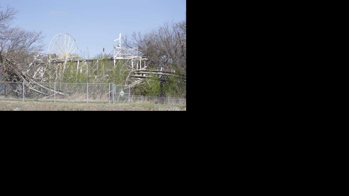 
The main peak of the Joyland roller coaster was toppled during a storm that rolled through the Wichita area early Friday morning.
