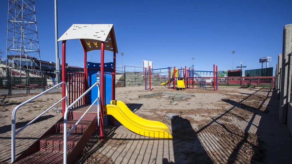 Playground at Lawrence-Dumont Stadium. (Feb. 15, 2016)