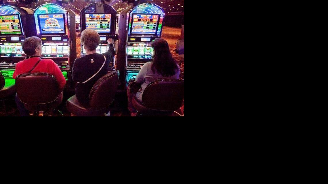 
People play the slots at the Kansas Star Casino in Mulvane.
