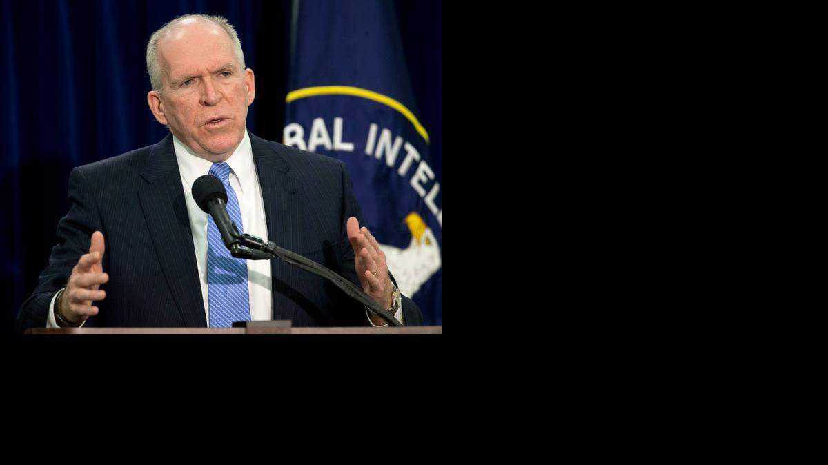 
CIA Director John Brennan speaks during a news conference at CIA headquarters in Langley, Va., on Thursday, Dec. 11, 2014. Brennan defended his agency from accusations in a Senate report that it used inhumane interrogation techniques against terrorist suspects with no security benefits to the nation.
