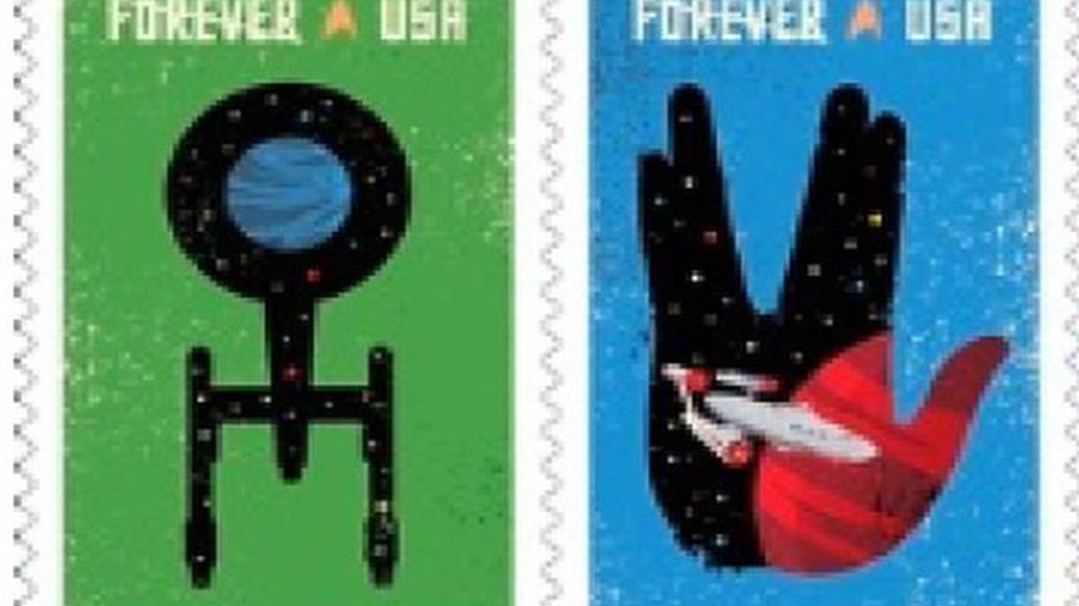 “Star Trek”: Celebrating the 50th anniversary of the TV premiere, with four digital illustrations inspired by classic elements of the program, including the Starfleet insignia, the Starship Enterprise and Spock’s Vulcan salute.