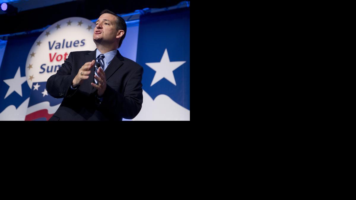 
Sen. Ted Cruz, R-Texas, speaks at the 2014 Values Voter Summit in Washington on Friday.
