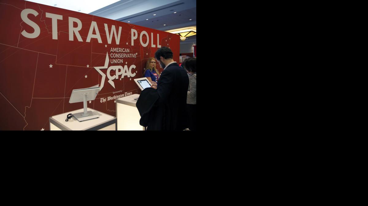 
Attendees vote in the CPAC 2015 Straw Poll at the Conservative Political Action Conference on Friday in National Harbor, Md. Kentucky Sen. Rand Paul won the informal poll.


