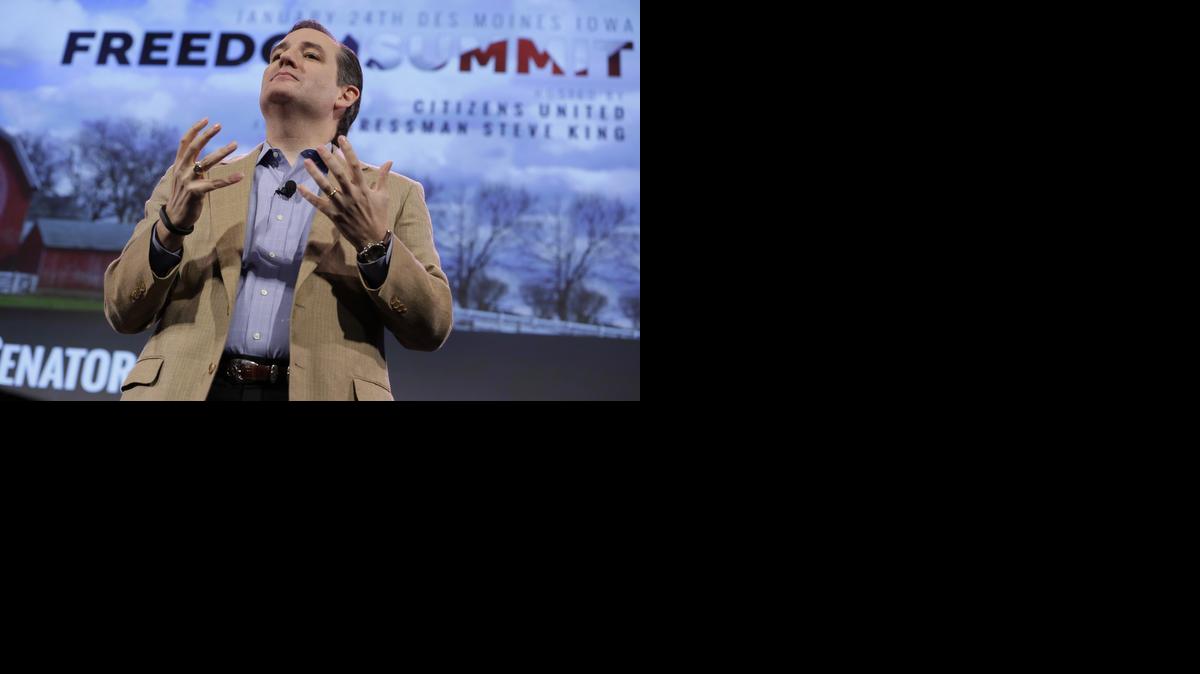 
Sen. Ted Cruz, R-Texas, was a favorite at the Freedom Summit Saturday in Des Moines. He got the biggest cheers from the crowd when he took on two conservative favorites, abolishing the Internal Revenue Service and securing the border.


