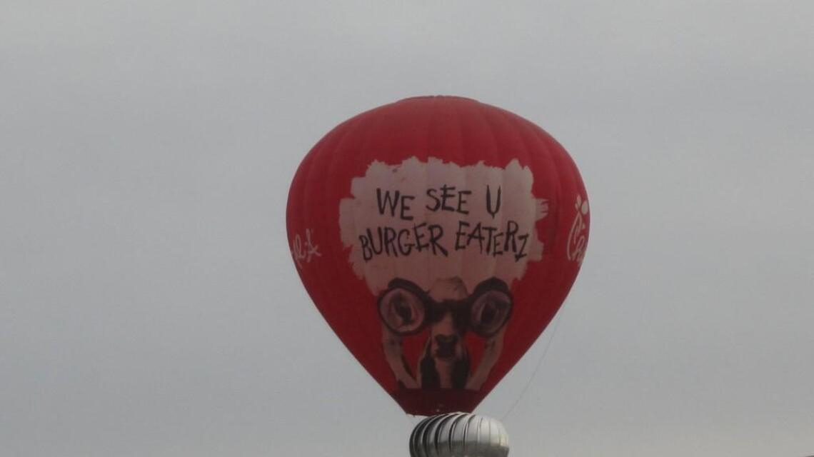 K-State student shares photo of Chick-fil-A hot air balloon ‘spying’ on family’s dairy