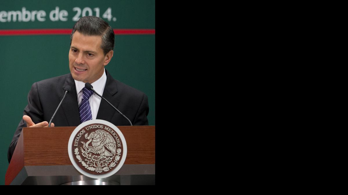 
Mexican President Enrique Pena Nieto speaks during a ceremony at Los Pinos presidential residence in Mexico City, Wednesday.

