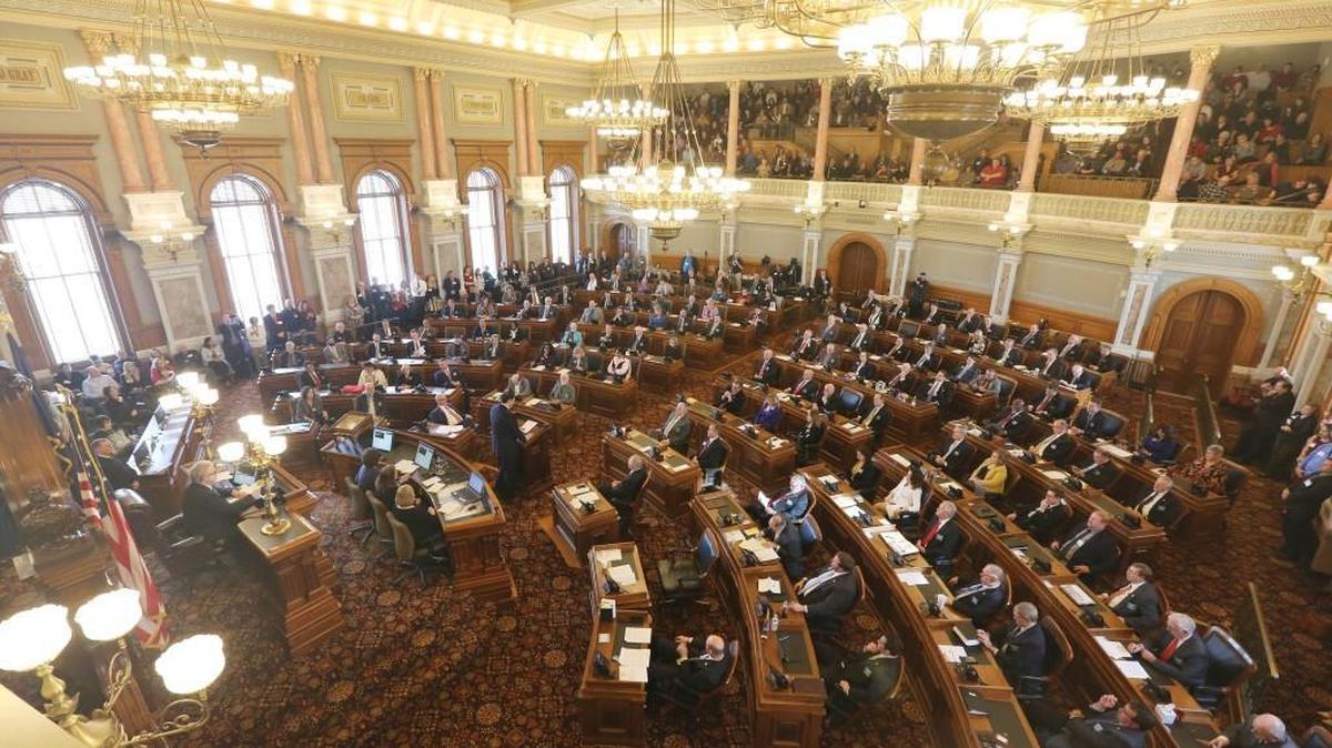 Speaker of House Ron Ryckman address the Kansas House of Representatives after afternoon being elected Speaker of the House (Jan. 9, 2017).