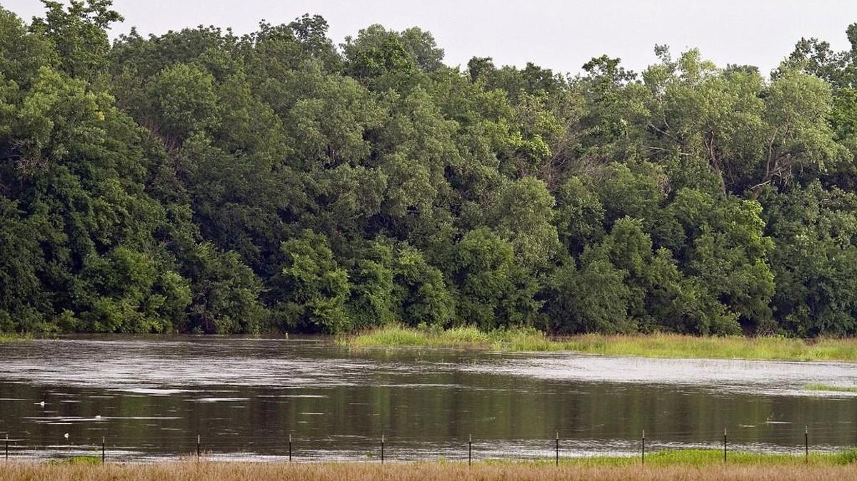 The Cowskin Creek after heavy rains in 2013.