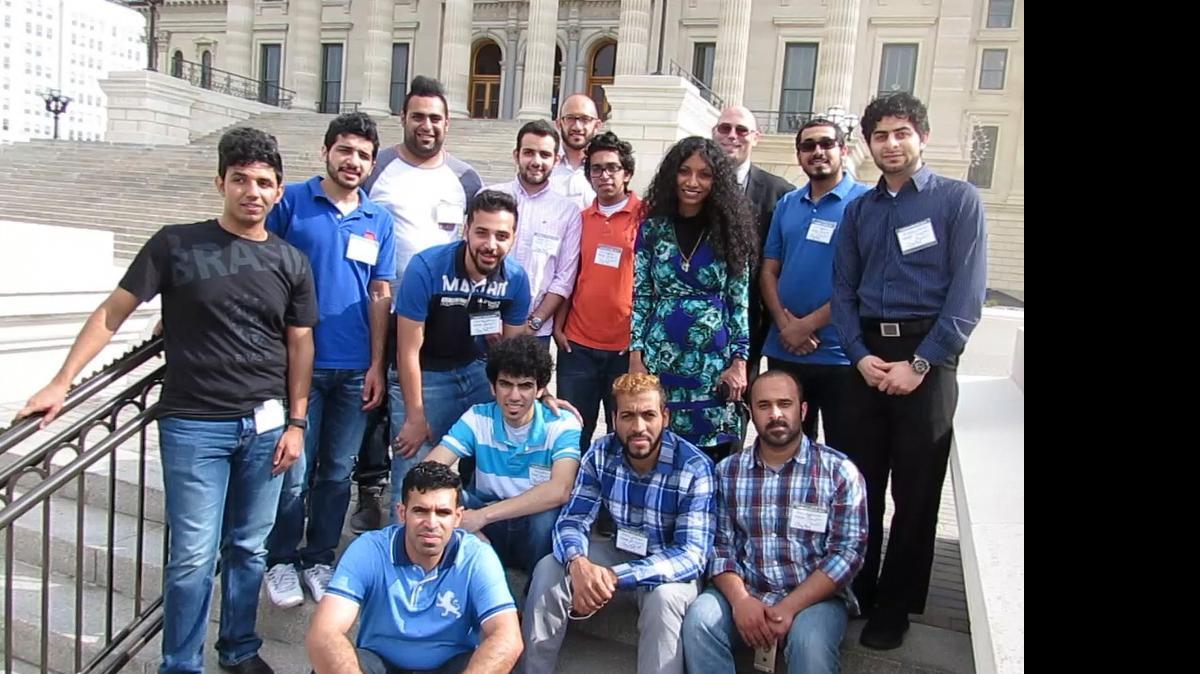 
College friends of Abduljaleel Alarbash, a Wichita State University student killed while helping stop a terrorist attack in Saudi Arabia, came Wednesday to the Capitol to accept on his behalf a House and Senate proclamation honoring his courage.
