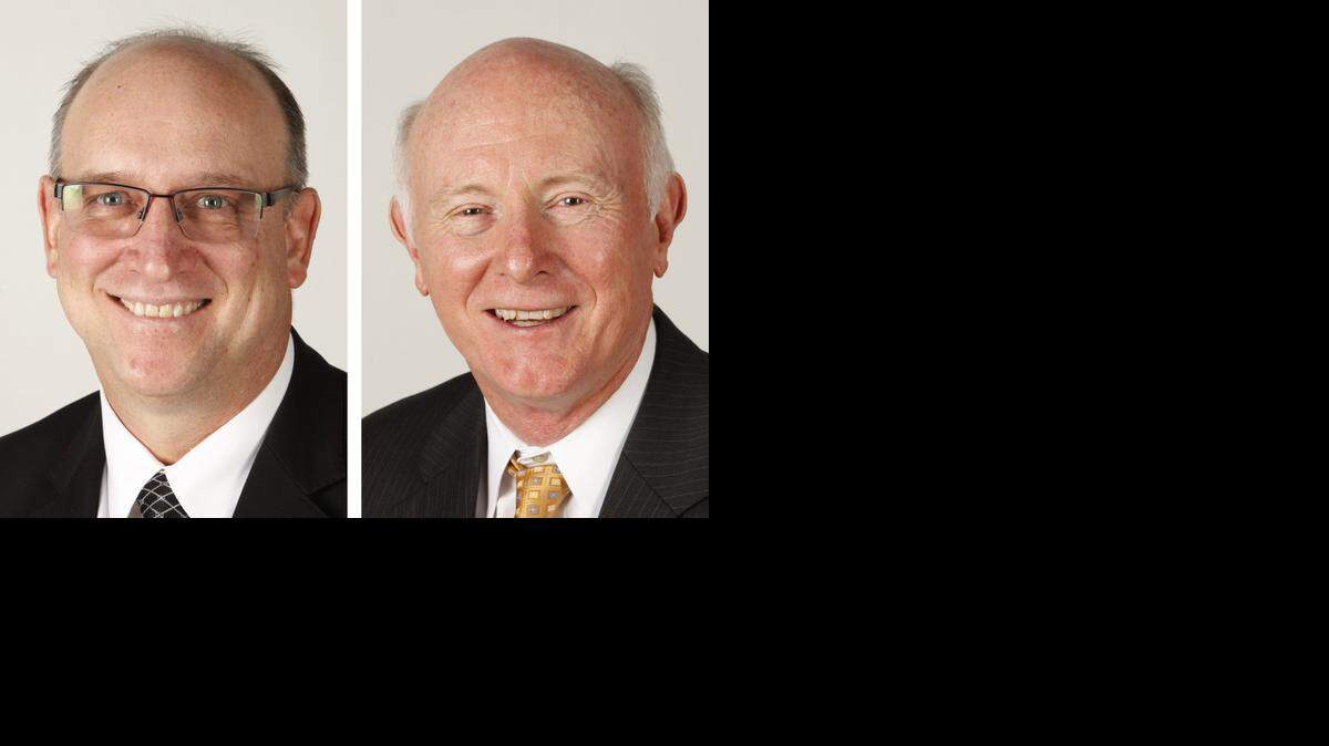 
Jeff Longwell, left, and Sam Williams are running for mayor of Wichita.
