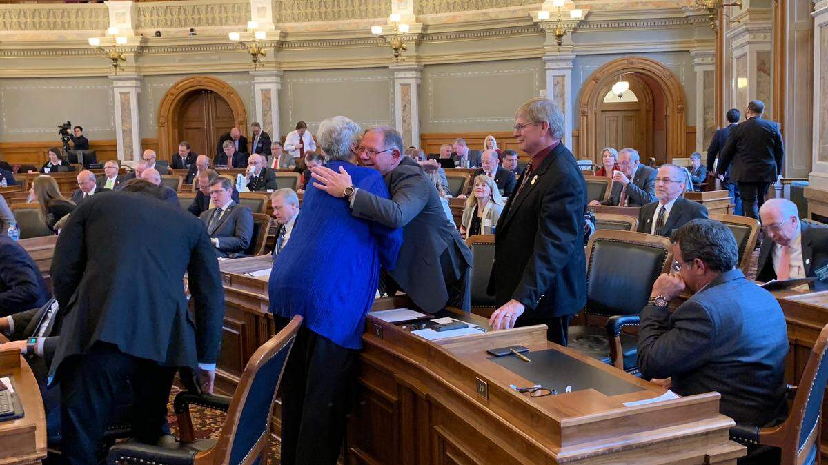 Rep. Dan Hawkins after winning House Majority Leader on Monday.