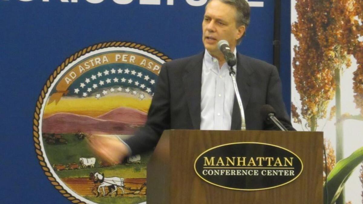 Lt. Gov. Jeff Colyer addresses the second annual Kansas Ag Summit on Thursday.